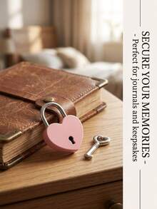 1/2pcs Premium Alloy Mini Heart Lock, Anti-Rust Anti-Theft Metal Padlock, Creative Beautiful Decorative Heart-Shaped Lock - High-Quality Alloy Material, Durable And Wear-Resistant, Electroplated Anti-Corrosion, Mini Easy To Carry, Suitable For Room Cabinet Door Lock Protection, Luggage Bag Anti-Theft, Diary Protection. Exquisite Anti-Rust Personalized Blue Lock, Compact Anti-Theft Auxiliary Door Lock, Beautiful Decoration For Cabinet Storage, Practical Lock Protection Cabinet Storage Accessory - Multiple Styles - View 9