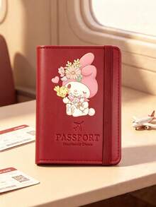 1pc New Sanrio Series Hello Kitty Print Travel Passport Holder, Multi-Slot Passport Cover With Boarding Pass Holder, Cute Cartoon Pochacco Travel Accessory Passport Cover, Lightweight Waterproof Portable Airplane Travel Accessory, Essential For Summer Vacation - Multicolor - View 5