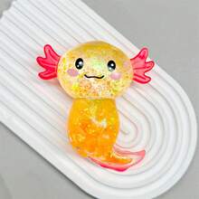Cute Glitter Mexican Axolotl Squishy Toy, Transparent Macaron Color Stress Relief Squeeze Toy, Translucent Animal Fidget Toy, Suitable For Children And Teenagers, Party Favor - Multicolor - View 13