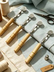 1/3/5pcs Tracing Wheel Set, Vintage Style Serrated Tracing Wheel, Sewing Patchwork DIY Fabric Transfer Tool, Handmade Sewing Supplies - Marking Wheel - View 5