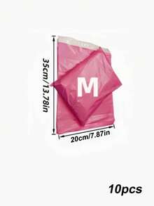 10/100 piezas Bolsas de envío de plástico rosa, suministros de transporte de comercio electrónico, material PE súper resistente, autosellado, múltiples tamaños, adecuado para envíos en picos de vacaciones, empaque de promoción de Acción de Gracias, envío de regalos de Año Nuevo - Rosa fucsia - Ver 16