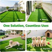 Césped artificial, césped sintético suave, sin necesidad de riego, corte o fertilización, adecuado para jardín, garaje, campo de golf, boda, fiesta de vacaciones, decoración de mesa al aire libre, entrenamiento de mascotas y decoración de paisaje de patio trasero. - verde - Ver 8