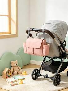 Multifunctional Stroller Hanging Bag, Large Capacity Baby Storage Bag, Diaper And Bottle Organizer For Travel - Multicolor - View 1
