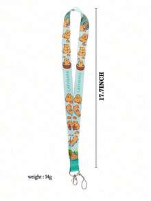 1pc Cute Capybara Lanyard Card Holder, Hard Shell Keychain Accessory, Suitable For School ID And Identity Card, First Day Of School - Multicolor - View 7