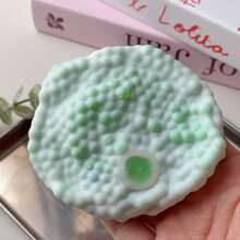 1 个全新有趣的手工制作可挤压绿球，非常适合制作创意玩具、全球家庭聚会、节日派对、开斋节、狂欢节、复活节，手工制作的绿色减压球带有爆珠 - ASMR 放松玩具 - 彩色 - 查看 9