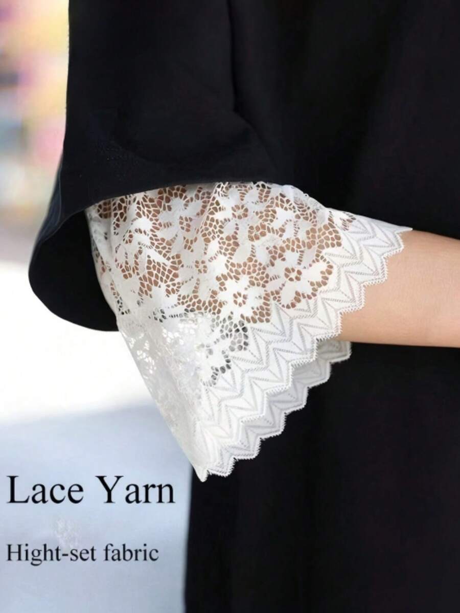 1 đôi ống tay ren dáng rộng, bao tay dày - Một đôi màu trắng - Xem 1