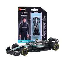Burago - F1 Mercedes-AMG F1 W16 2025#12 Antonelli，1/64 比例合金車模，詳細 F1 單座賽車複製品，官方 Mercedes 配色，收藏級泡殼包裝，建議年齡 14+ - W16 #12 - 查看 2
