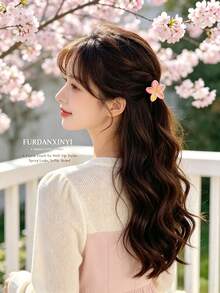 FURDANXINYI 4/8件組雷射雕刻小號夏威夷髮夾，熱帶風髮夾，適合女性與女孩，強力抓髮，適用中厚髮質，防滑髮夾配件，送給女性好友的完美禮物（雷射配色）髮爪夾、髮夾、髮針、海灘配件，秋冬花卉髮飾，適合女性度假穿搭 - 彩色 - 查看 5
