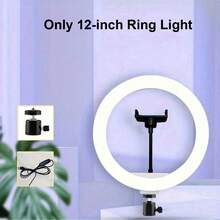 Lampu Ring 12 Inci dengan Tripod 43 Inci, Lampu LED yang Dapat Diatur dengan Tripod dan Dudukan Ponsel, Cocok untuk Ponsel Pintar dan Android, untuk Fotografi, Selfie, Perekaman Video, Konferensi Video, Wawancara, Siaran Langsung, Vlogging, Pertemuan Keluarga, Pesta Natal, Aktivitas Luar Ruangan - A - View 9