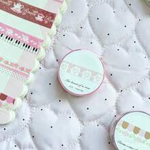 Set Pita Washi Motif Bunga Pastoral Romantis, Mawar Warna Macaron Mengkilap, Papan Ketik Piano, Pita Washi Dekoratif Motif Sulur Mawar, Cocok untuk Tata Letak Buku Harian, Pembuatan Kartu, Dekorasi Pembungkus Kado - A - View 8