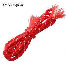 5M*2件/包 5mm 多功能圓芯彩色編織繩，DIY手工串珠繩，戶外帳篷使用 - 條紋款 - 查看 10