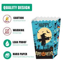 4pcs/Pack Halloween Party Horror Atmosphere Popcorn Boxes For Holiday Party Snacks, French Fries And Popcorn Paper Boxes - View 6