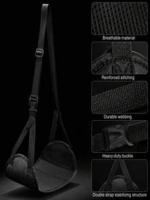 2Pcs Portable Airplane Footrest, Adjustable Height Travel Foot Rest Hammock, Soft Polyester Leg Support Cushion, Compact Space Saving Design, Flight Train Office Footrest Accessories, Travel Comfort Essentials - Multi-color - View 3
