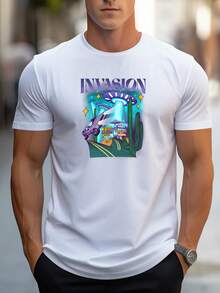 Men T-Shirts - 白色 - 查看 1