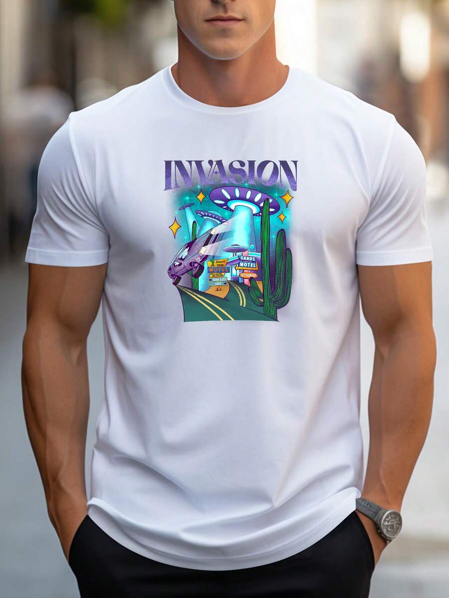 Men T-Shirts - 白色 - 查看 1
