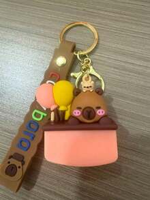 1 buah Gantungan Kunci Kartun Capybara, Gantungan Kunci Boneka Silikon Lucu, Cocok untuk Mobil, Tas, Mesin Penjual Otomatis, Sempurna untuk Pemakaian Sehari-hari, Hadiah yang Bagus untuk Teman - MultiWarna - View 10