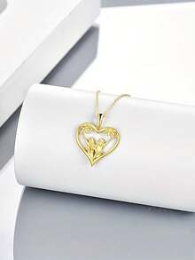 1pc New Fashion Sunflower Heart-Shaped Rearview Mirror Chain Love Car Interior - Heart Rearview Mirror Charm - View 3