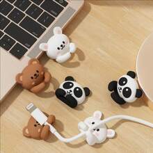 2/3pcs Desktop Cable Organizer, Self-Adhesive Cable Holder, Cable Reel, Cable Management Clip, Cute Earphone And Data Cable Organizer, Suitable For Desk, Bedside Table, Wall, Car, Dorm And Office. - Multicolor - View 4