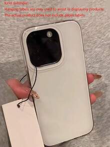 1 Cute Simple Solid Color Shockproof Phone Case Compatible With Iphone 17/16/15 Pro Max/13/14/12 Pro Plus/11, Stylish Candy Color Protective Cover - White - View 5