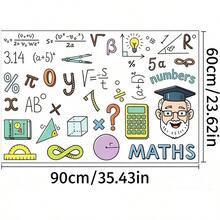1件裝教室學習勵志數學公式牆貼，學校宿舍裝飾學生教育牆貼，可愛卡通DIY貼紙，開學季 - T - 查看 10