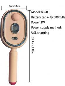 3-In-1 Electric Mist Detangling Brush With Self-Cleaning Design, Fine Mist Evenly Moisturizes Hair To Help Detangle And Smooth Frizzy Hair, Portable Hair Styling Tool For Daily Grooming, Suitable For Home And Travel, Fits Long, Short, Straight, And Curly Hair For Daily Styling - Multicolor - View 4