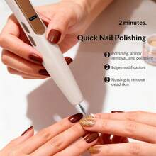 2-In-1 Electric Nail Polisher And UV Quick-Dry Nail Lamp – Multifunctional Nail File And Removal/Buffing Tool For Polishing And Dead Skin Removal – Portable Manicure Tool - Multicolor - View 5