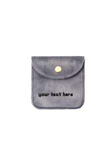 Personalized Custom Name Snap Button Jewelry Bag, Personalized Storage Pouch Portable Mini Bag, Suitable For Earrings, Rings, Necklaces, Bridal Bridesmaid Proposal Gifts, Portable And Compact, Convenient To Carry, Space-Saving - Multicolor - View 11