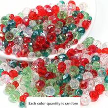 1 Pack Red & Green Glass Crystal Point Beads, Random Color Shades (Random Quantity Per Color) - Red and Green Color Mixing - View 3