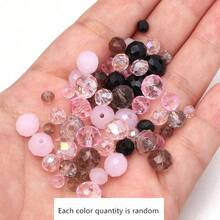 1 Pack Grey-Pink Glass Crystal Point Beads, Random Color Shades (Random Quantity Per Color) - Grayish Pink - View 3