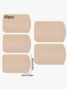 2/10/20/30/40/50pcs Disposable Thigh Anti Chafing Patches Plus Size Curve Inner Thigh Chafe Guard Stickers, Back To School Supplies College Dorm Essentials, Travel Essentials Vacation Supplies, Invisible Sweatproof Nipple Covers Set Bulk - Thin style - View 14