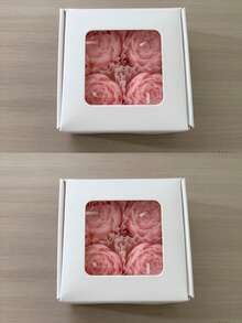 1pc/4pcs/8pcs/12pcs Rose-Shaped Scented Candle Gift Box, Handmade From Soy Wax, Long-Lasting Fragrance. Romantic, Elegant, Exquisite, Perfect Home Decor For All Seasons, Also An Excellent Gift For Friends And Family. Suitable For Gatherings, Mother's Day, Wedding Season, Wedding Gifts, Yoga, Spa And Other Occasions. - Peony - View 10