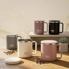 Cangkir Minum Stainless Steel 304, Mug Kopi Portabel, Cangkir Dua Lapis untuk Minuman Dingin dan Panas, Tumbler Tertutup yang Dapat Digunakan Kembali - MultiWarna - View 13