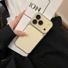 1pc Instant Large Window Phone Case Compatible With Iphone 17 Pro, Apple 16 Pro, Polka Dot 15 Pro/14 Pro - White - View 4