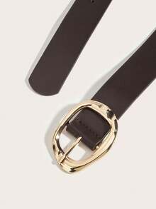 2pcs Women's Asymmetric Geometric Buckle Minimalist Belts, Fashionable For Commute And Vacation, Matches Dresses And Pants, Suitable For Dates, Parties, Daily Wear - Multicolor - View 5