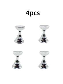 5pcs Silver Chess Piece Shaped Nail Art Practice Fake Nail Stands - Silver - View 8