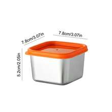 1/3pcs Stainless Steel Mini Sealed Containers, Tomato Salad Sauce Small Boxes With Lids, Portable Outdoor Dip Sauce Cups - Multicolor - View 13