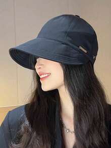 女款輕量可折疊棒球帽，可調節寬帽簷遮陽帽，臉部防護與防紫外線，適用10種以上場合，春夏日常穿著，時尚風格 - 彩色 - 查看 5