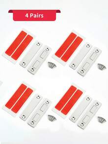 1/2/4 Pairs Extended Magnetic Door Catch, Drawer Magnets To Stay Closed, 30 LB Cabinet Door Magnets For Closures Wardrobe Cabinets Closet Closing - Multicolor - View 7