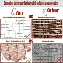 1 Roll Of Galvanized Welded Wire Mesh-4 Inches * 16.4 Feet. Durable Wire Mesh Suitable For DIY Animal Fencing, Garden Fencing, And Craft Projects. Hot-Dip Galvanized Finish Provides Corrosion Resistance And A Sturdy Construction. - 4 In - 6.4 Ft - View 5