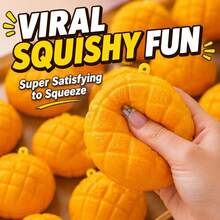 1pc Giant Pineapple Bun Squishy Toy For Adults, Soft Scented Bakery Stress Relief Toy, Slow Rebound Sens - Multicolor - View 7