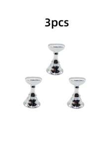 5pcs Silver Chess Piece Shaped Nail Art Practice Fake Nail Stands - Silver - View 11