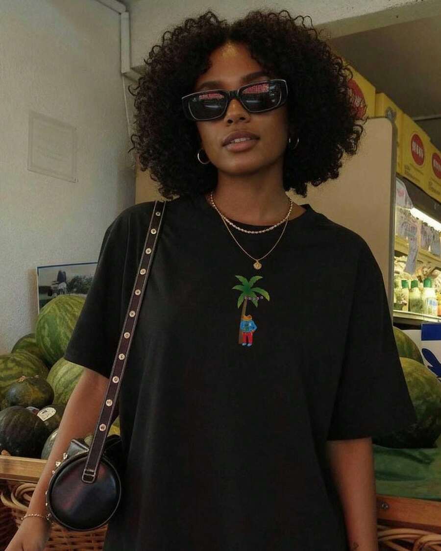 Funny EDM Rave Bad Latinas Feeling Vulnerable Latina Casual Cotton Tee Magliette Donna - Black - View 1