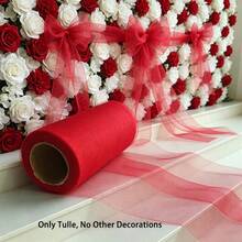 25 Yards Premium Tulle Roll, Multiple Colors Available, 6 Inches Wide, Suitable For DIY Ballet Tutu Making, Halloween, Christmas, New Year, Wedding, Birthday And Party Decoration, Gift And Bouquet Wrapping, Handmade Crafts And More (Tulle Roll Only, No Other Decorations) - Red - View 5