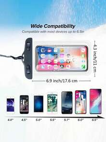 Waterproof Phone Pouch, Supports Touchscreen And Face Unlock, Transparent Waterproof Phone Case For Swimming And Drifting, Sealed Phone Protective Cover, Beach Essential, Beach Accessory, Pool Float - Pink - View 7