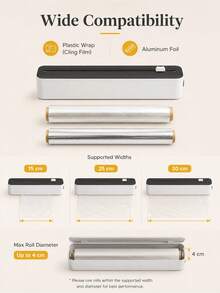 Multifunctional Kitchen Plastic Wrap Cutter, Can Cut Plastic Film, Sharp Blade Can Cut Aluminum Foil, Comes With Non-Slip Storage Box, Can Be Securely Fixed To Tabletop And Wall - Multicolor - View 9