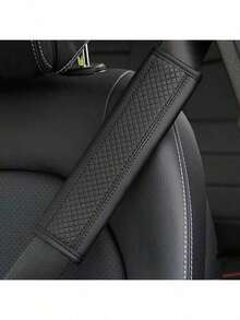 PU Leather Car Seat Belt Cover With Quilted Design, Enhance Safety And Comfort - A - View 13