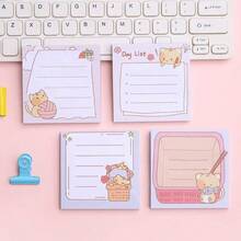320 Sheets Cute Cat Sticky Notes Set, 4 Packs Cartoon Lazy Cat Memo Pads (80 Sheets Each), Kawaii Stationery For Office School Planner & To-Do List - 320 Sheets - View 1