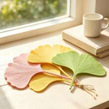 6pcs Ginkgo Leaf Handheld Fans, Portable Cooling Fan, Summer Hand-Held Fan, INS Style Minimalist Palm Leaf Fan, Student Outdoor Office Cooling 1/3/6pcs - Multicolor - View 5