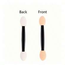 200/100/50/10pcs Eyeshadow Brushes, Dual-Ended Sponge Eye Makeup Applicators For Women And Girls (Black, Nude, White) - Multicolor - View 3