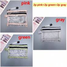 3/6-Piece Double-Layer Mesh Storage Bag, Coin Purse, ID Storage Bag, Pouch For Keys, Lipstick, Etc., Portable Travel Storage - Multicolor - View 10